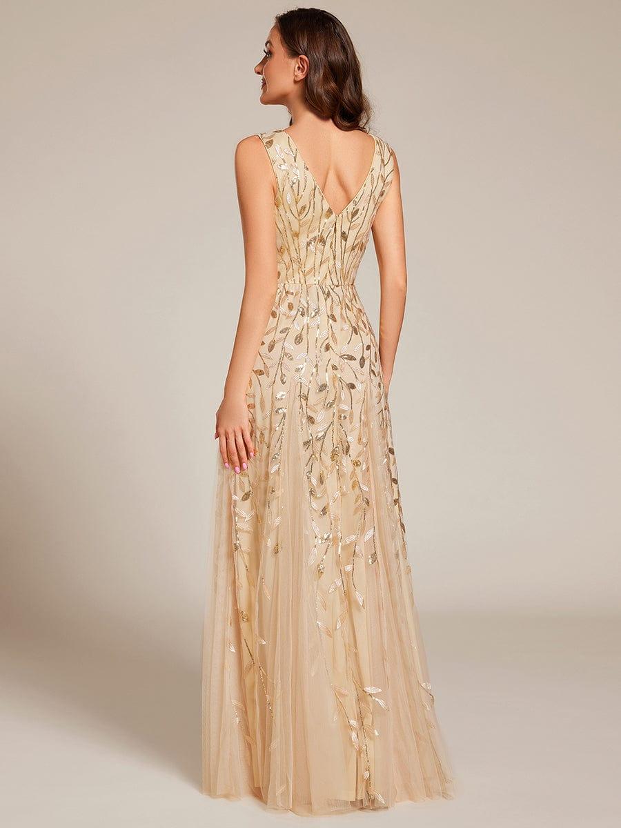 ever ZOEY|Sleeveless V-Neck Sequined A-Line Evening Dresses - Image 43