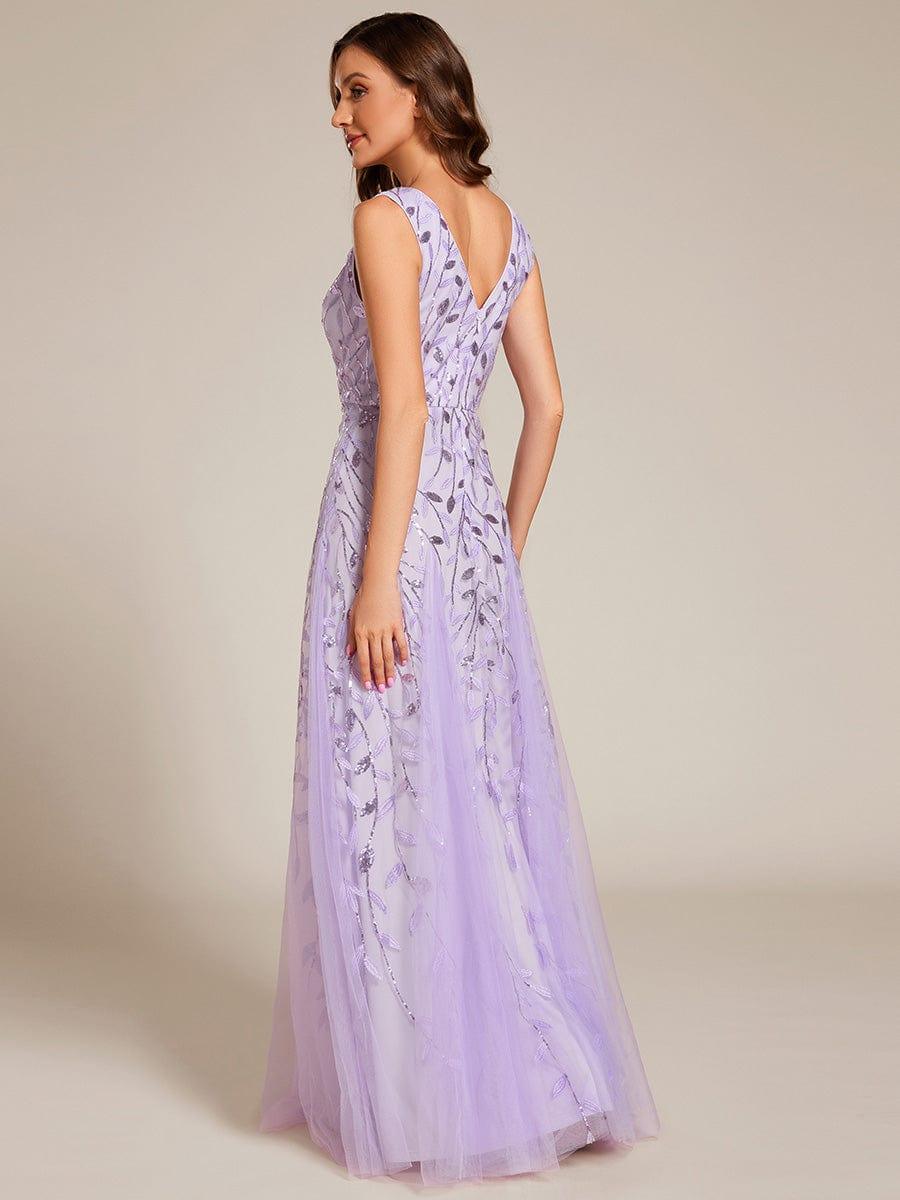 ever ZOEY|Sleeveless V-Neck Sequined A-Line Evening Dresses - Image 48