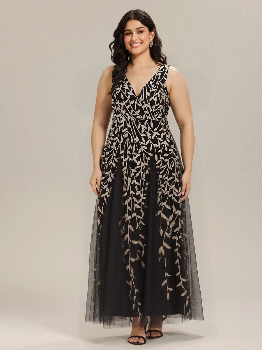 ever ZOEY|Sleeveless V-Neck Sequined A-Line Evening Dresses - Image 57