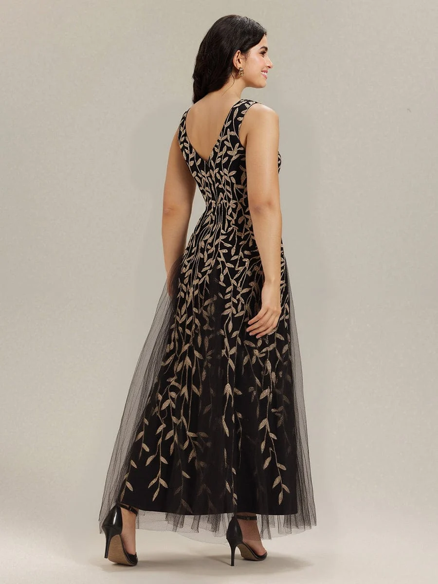 ever ZOEY|Sleeveless V-Neck Sequined A-Line Evening Dresses - Image 58