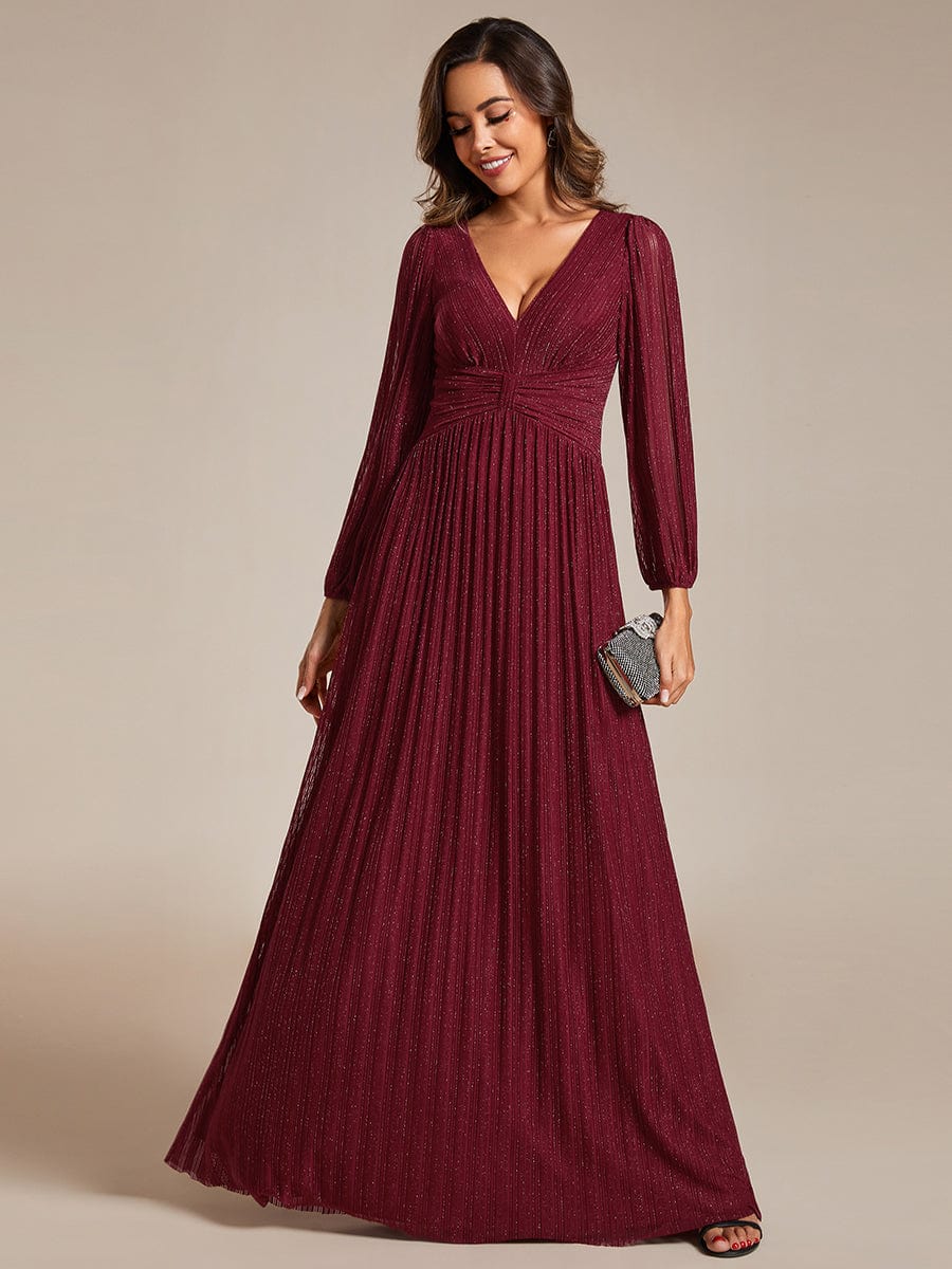 ever BRYM|Sparkle Long Sleeve Formal Evening Dress with A-line Silhouette - Image 10