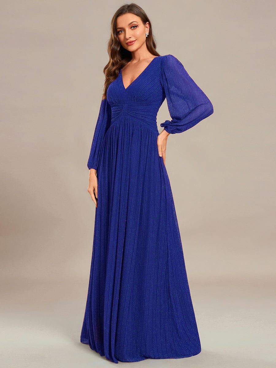 ever BRYM|Sparkle Long Sleeve Formal Evening Dress with A-line Silhouette - Image 104