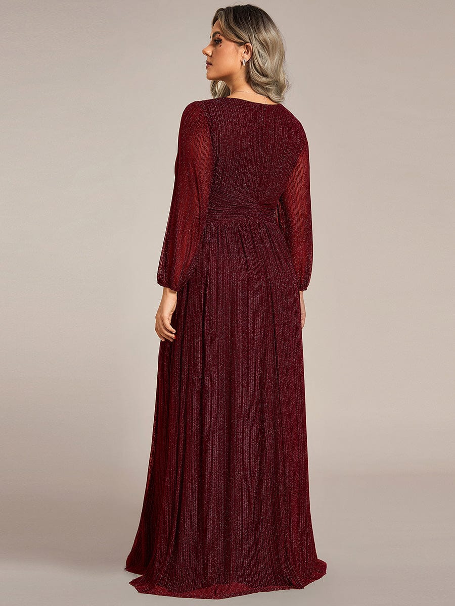 ever BRYM|Sparkle Long Sleeve Formal Evening Dress with A-line Silhouette - Image 12