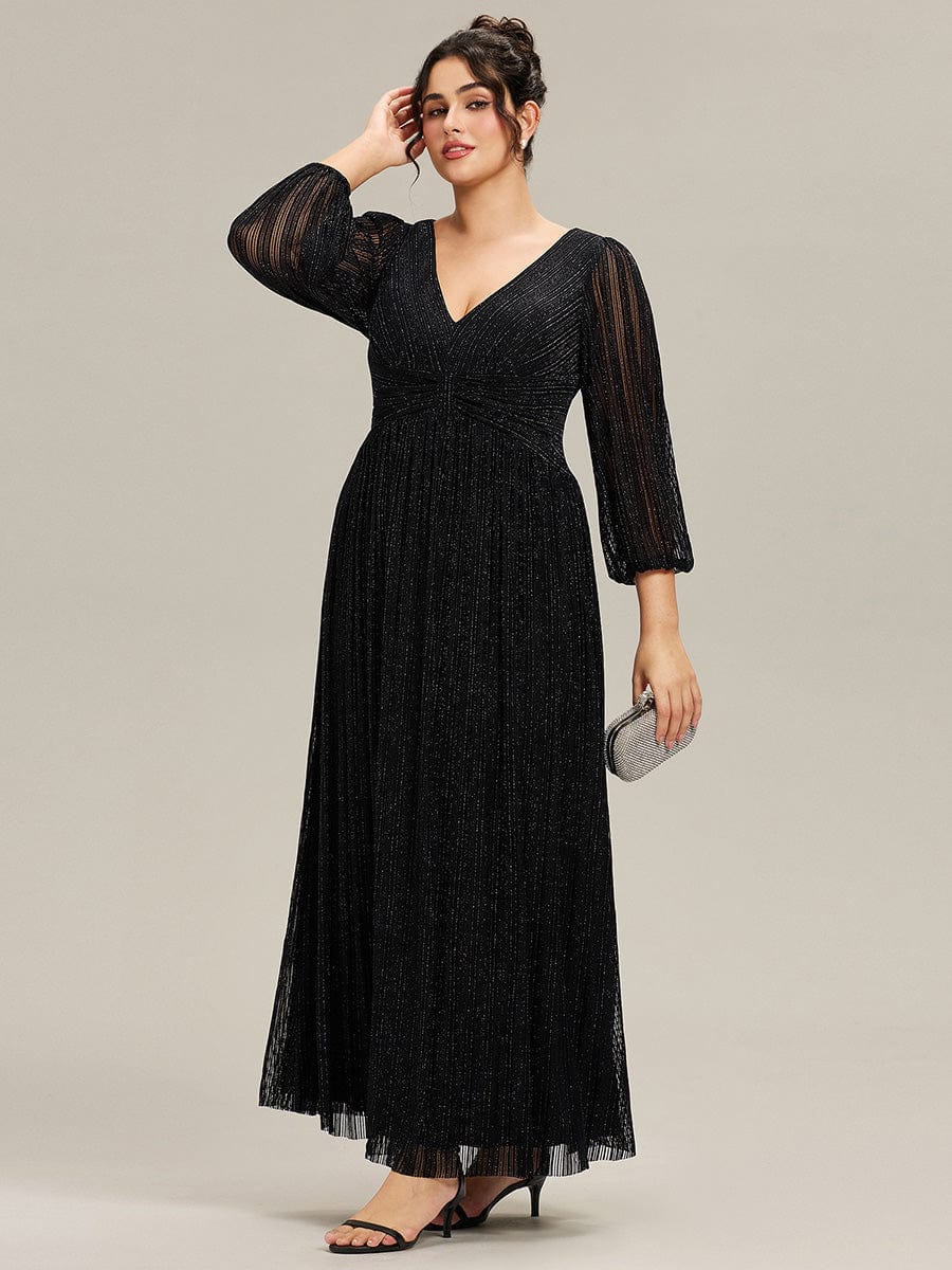 ever BRYM|Sparkle Long Sleeve Formal Evening Dress with A-line Silhouette - Image 19
