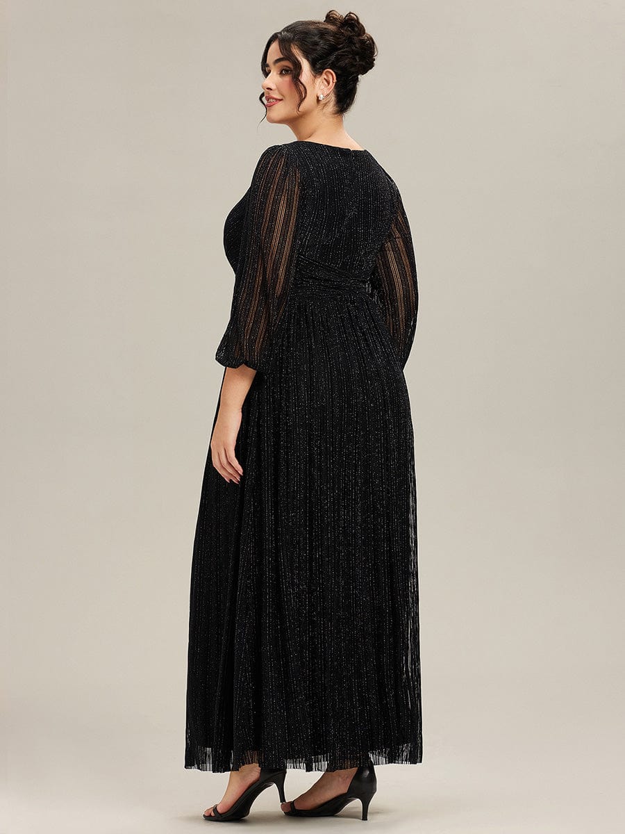 ever BRYM|Sparkle Long Sleeve Formal Evening Dress with A-line Silhouette - Image 20