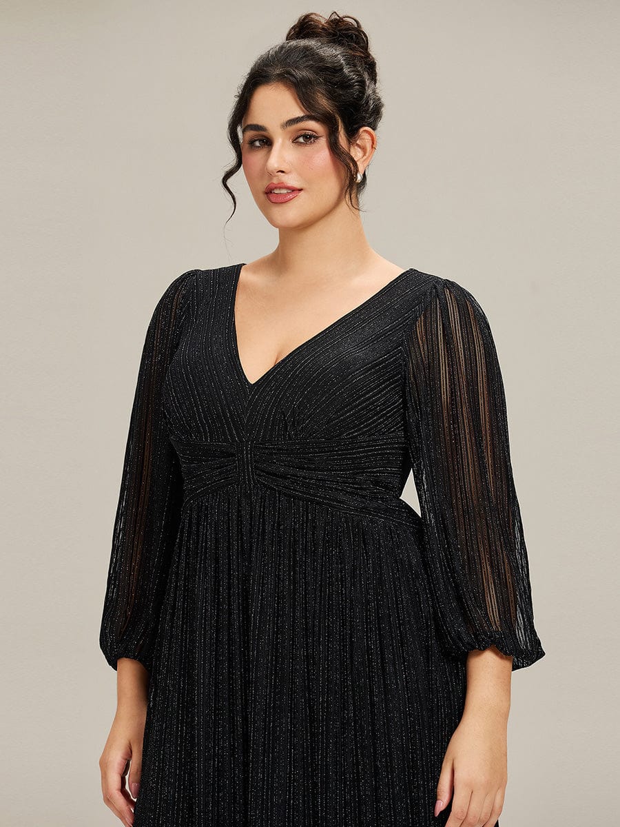 ever BRYM|Sparkle Long Sleeve Formal Evening Dress with A-line Silhouette - Image 21