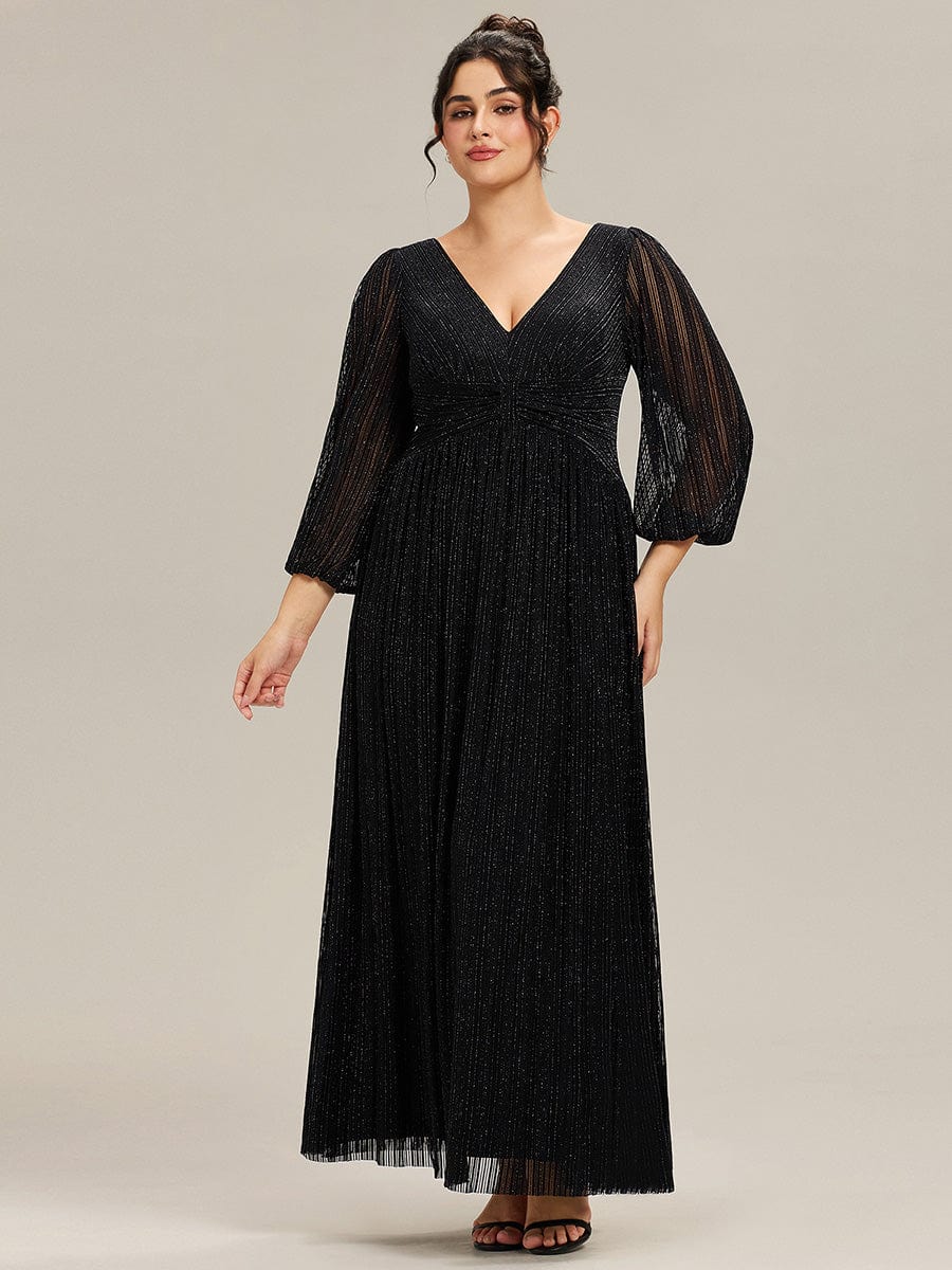 ever BRYM|Sparkle Long Sleeve Formal Evening Dress with A-line Silhouette - Image 22