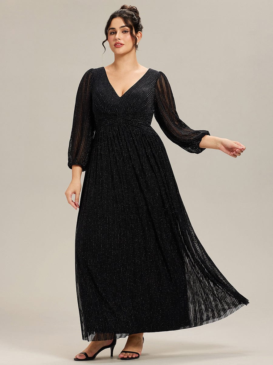 ever BRYM|Sparkle Long Sleeve Formal Evening Dress with A-line Silhouette - Image 23