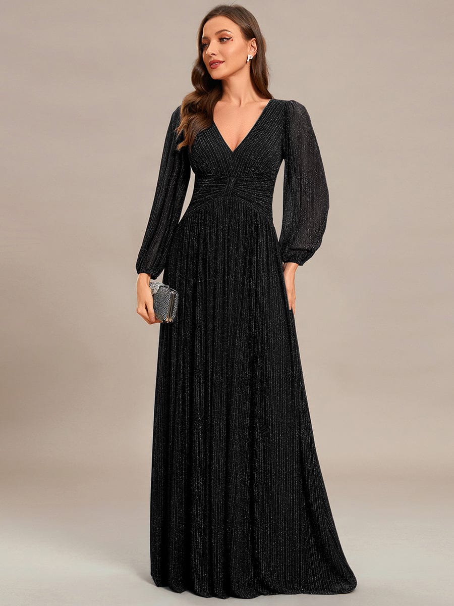 ever BRYM|Sparkle Long Sleeve Formal Evening Dress with A-line Silhouette - Image 3