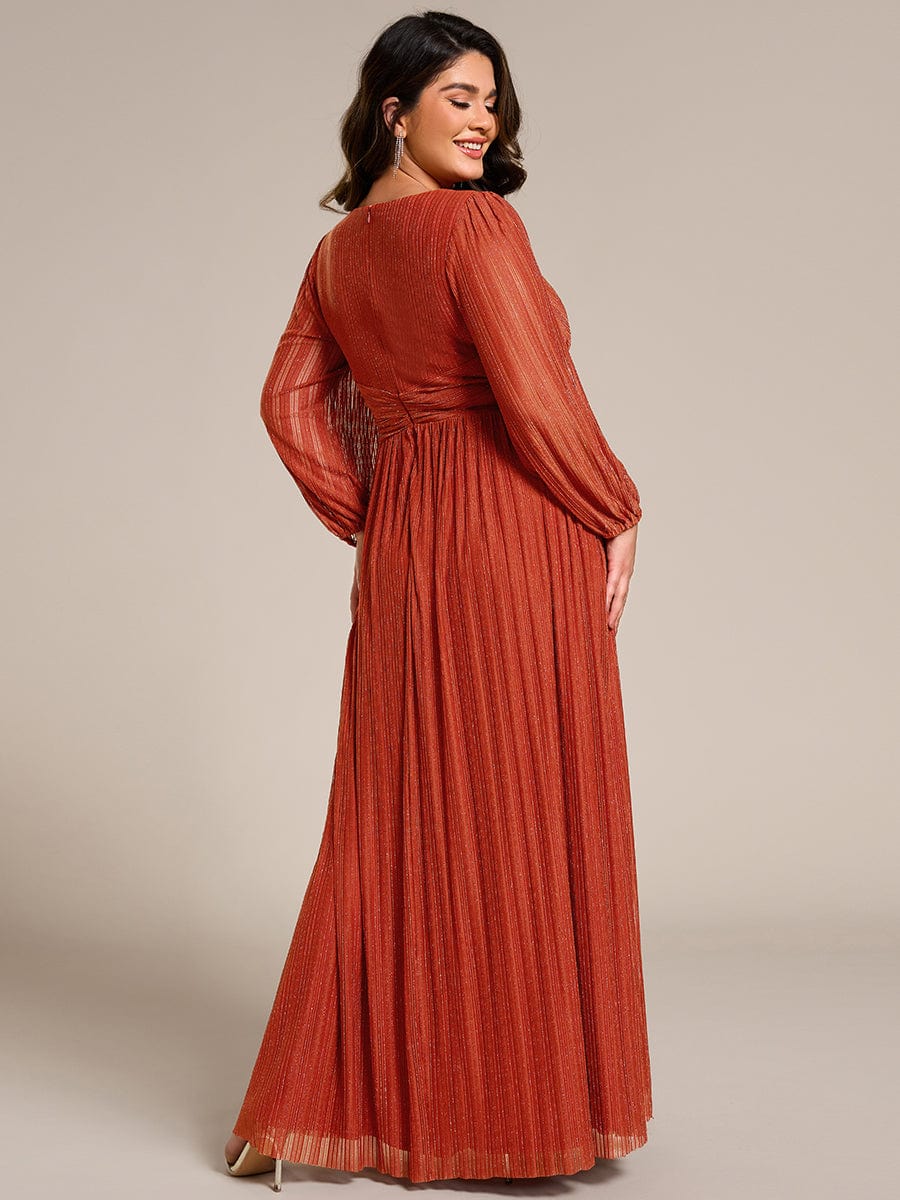 ever BRYM|Sparkle Long Sleeve Formal Evening Dress with A-line Silhouette - Image 30