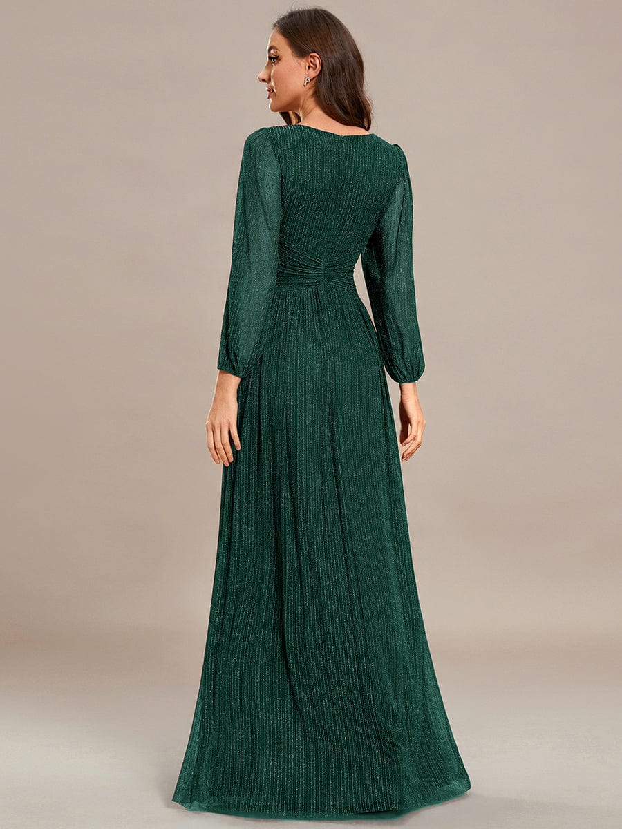 ever BRYM|Sparkle Long Sleeve Formal Evening Dress with A-line Silhouette - Image 35