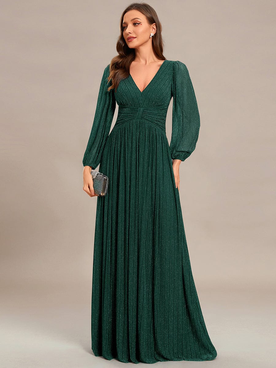 ever BRYM|Sparkle Long Sleeve Formal Evening Dress with A-line Silhouette - Image 38