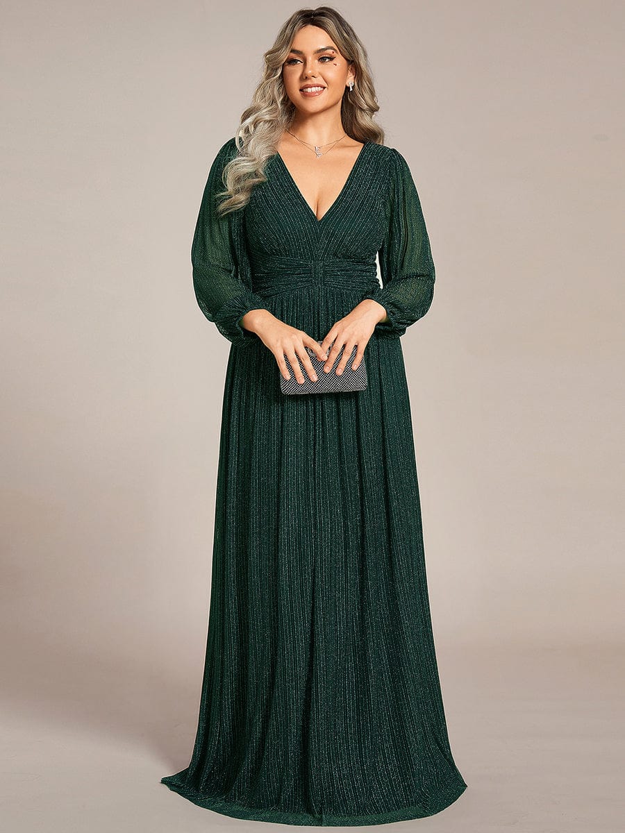 ever BRYM|Sparkle Long Sleeve Formal Evening Dress with A-line Silhouette - Image 39