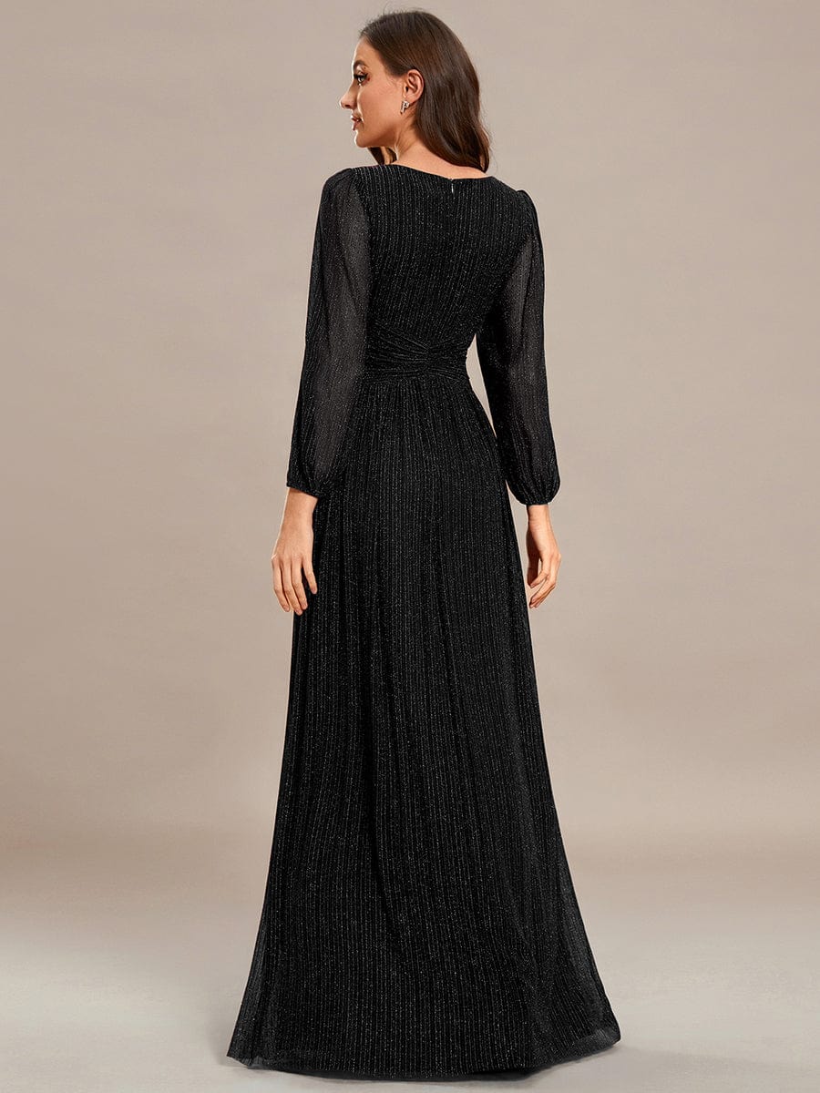 ever BRYM|Sparkle Long Sleeve Formal Evening Dress with A-line Silhouette - Image 4