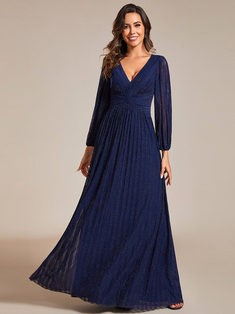 ever BRYM|Sparkle Long Sleeve Formal Evening Dress with A-line Silhouette - Image 5