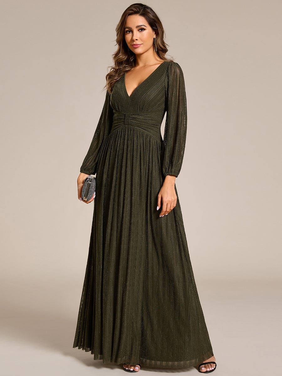 ever BRYM|Sparkle Long Sleeve Formal Evening Dress with A-line Silhouette - Image 57