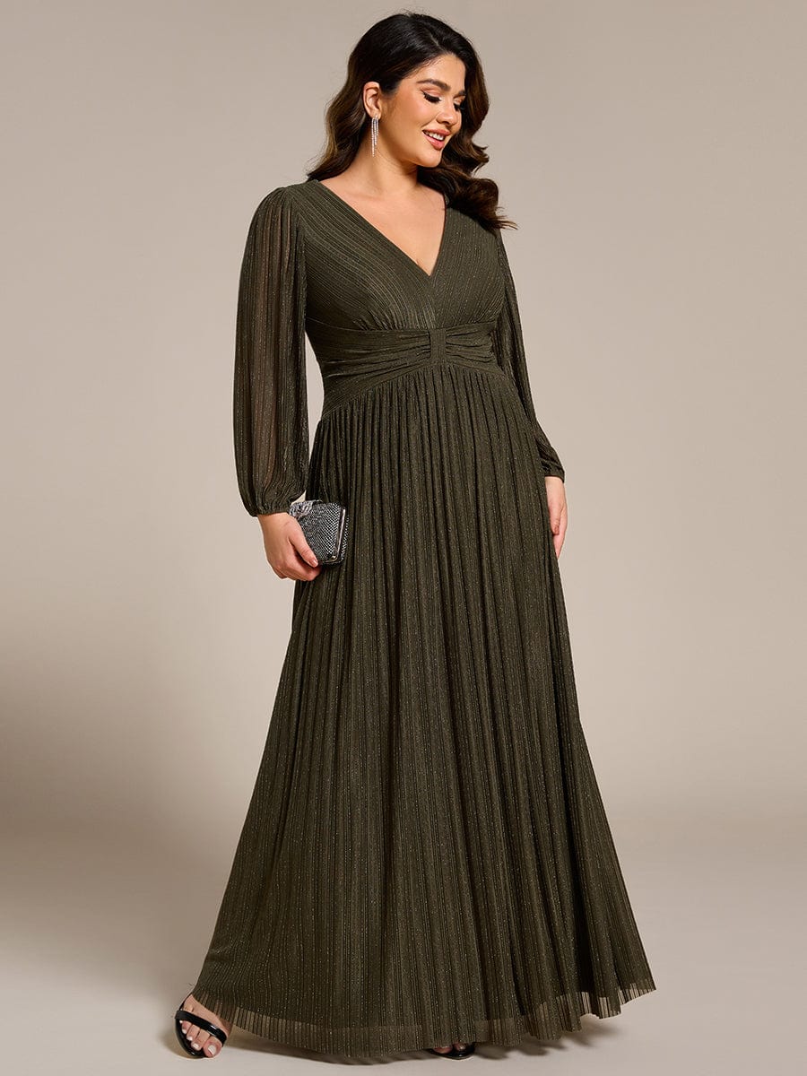 ever BRYM|Sparkle Long Sleeve Formal Evening Dress with A-line Silhouette - Image 58