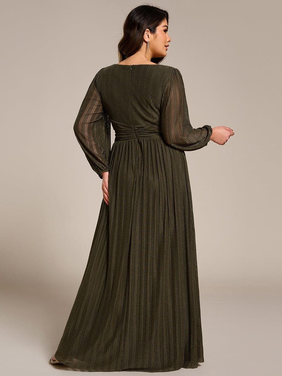 ever BRYM|Sparkle Long Sleeve Formal Evening Dress with A-line Silhouette - Image 59