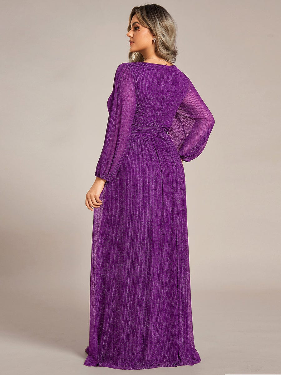 ever BRYM|Sparkle Long Sleeve Formal Evening Dress with A-line Silhouette - Image 79