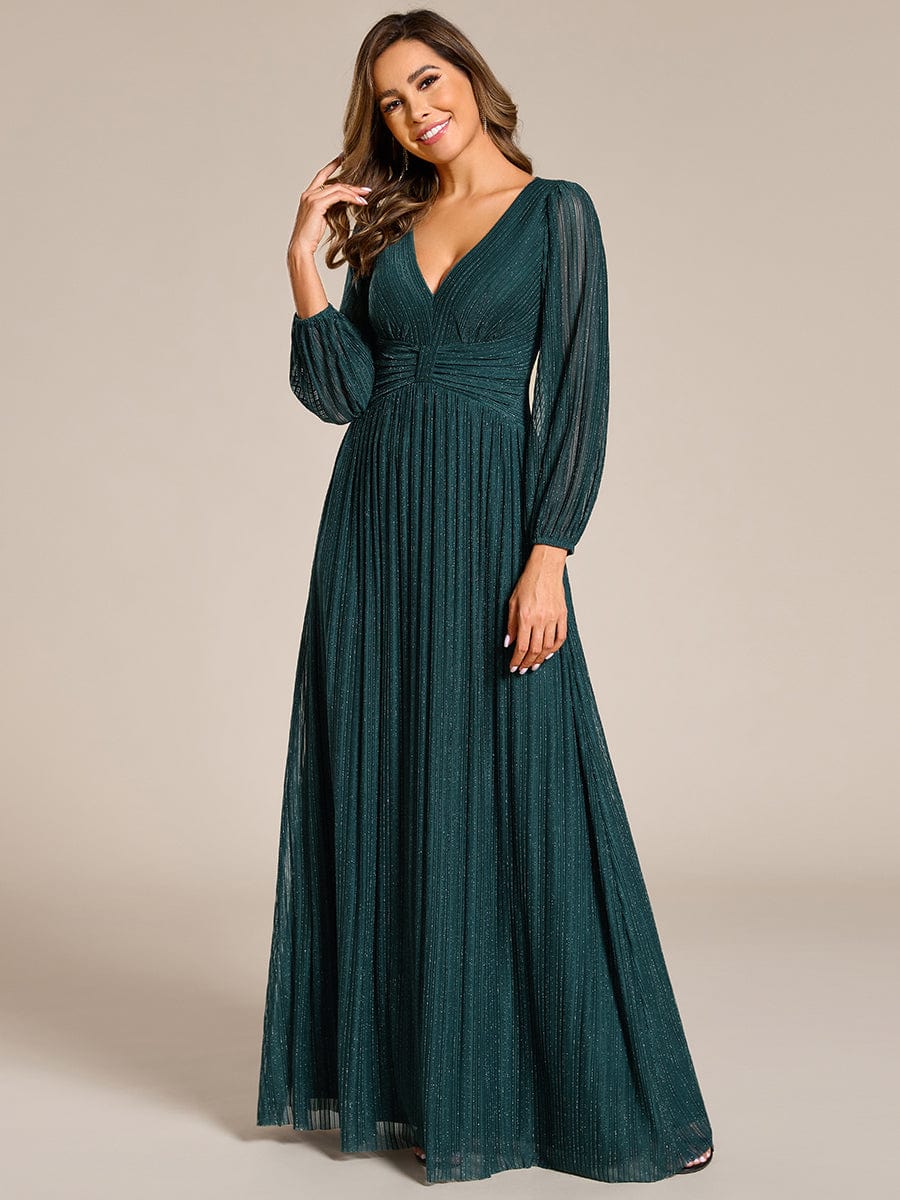 ever BRYM|Sparkle Long Sleeve Formal Evening Dress with A-line Silhouette - Image 87