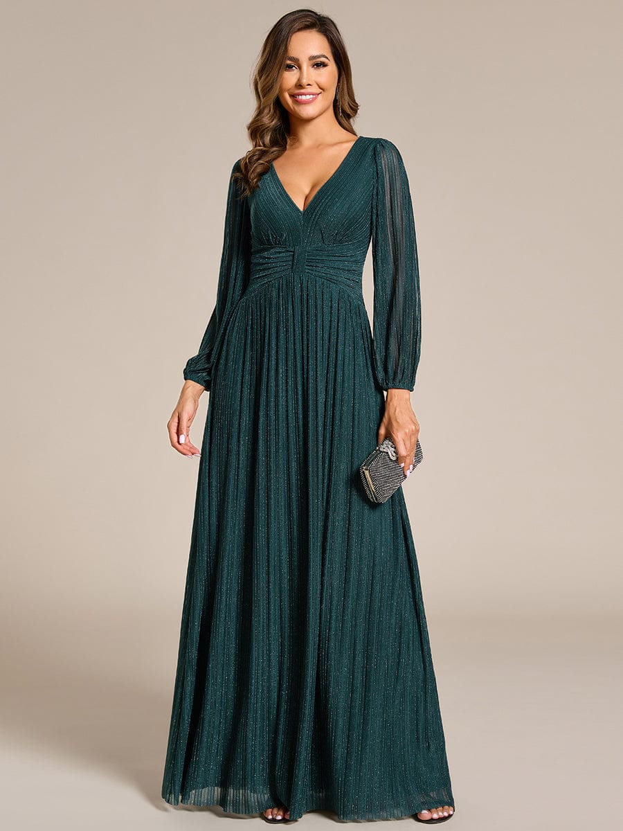 ever BRYM|Sparkle Long Sleeve Formal Evening Dress with A-line Silhouette - Image 88