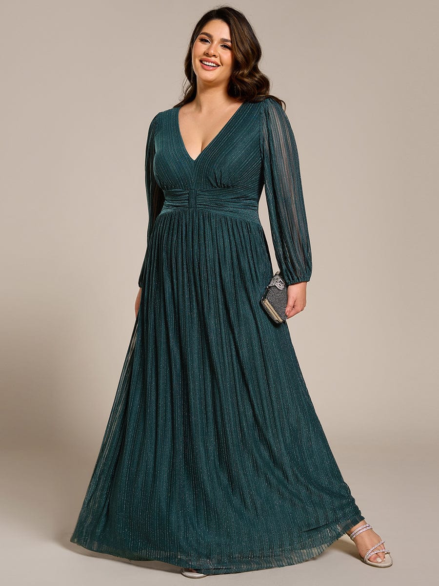 ever BRYM|Sparkle Long Sleeve Formal Evening Dress with A-line Silhouette - Image 89