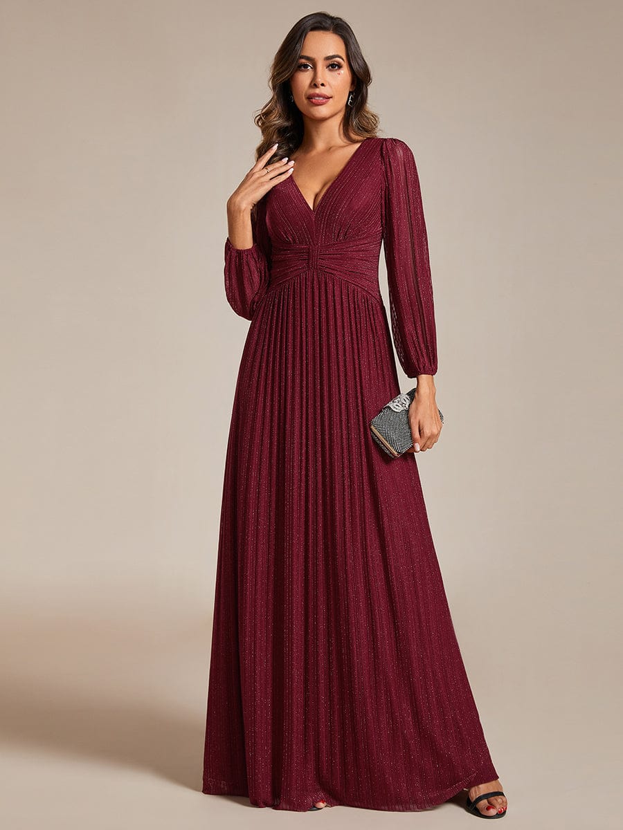ever BRYM|Sparkle Long Sleeve Formal Evening Dress with A-line Silhouette - Image 9