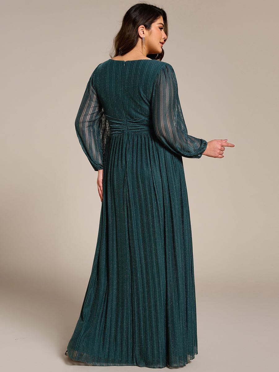 ever BRYM|Sparkle Long Sleeve Formal Evening Dress with A-line Silhouette - Image 90
