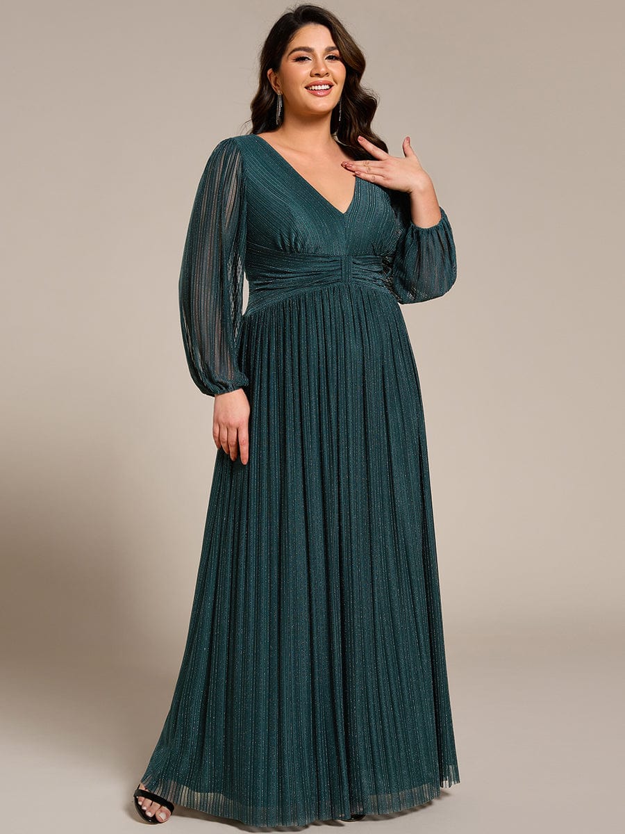 ever BRYM|Sparkle Long Sleeve Formal Evening Dress with A-line Silhouette - Image 92