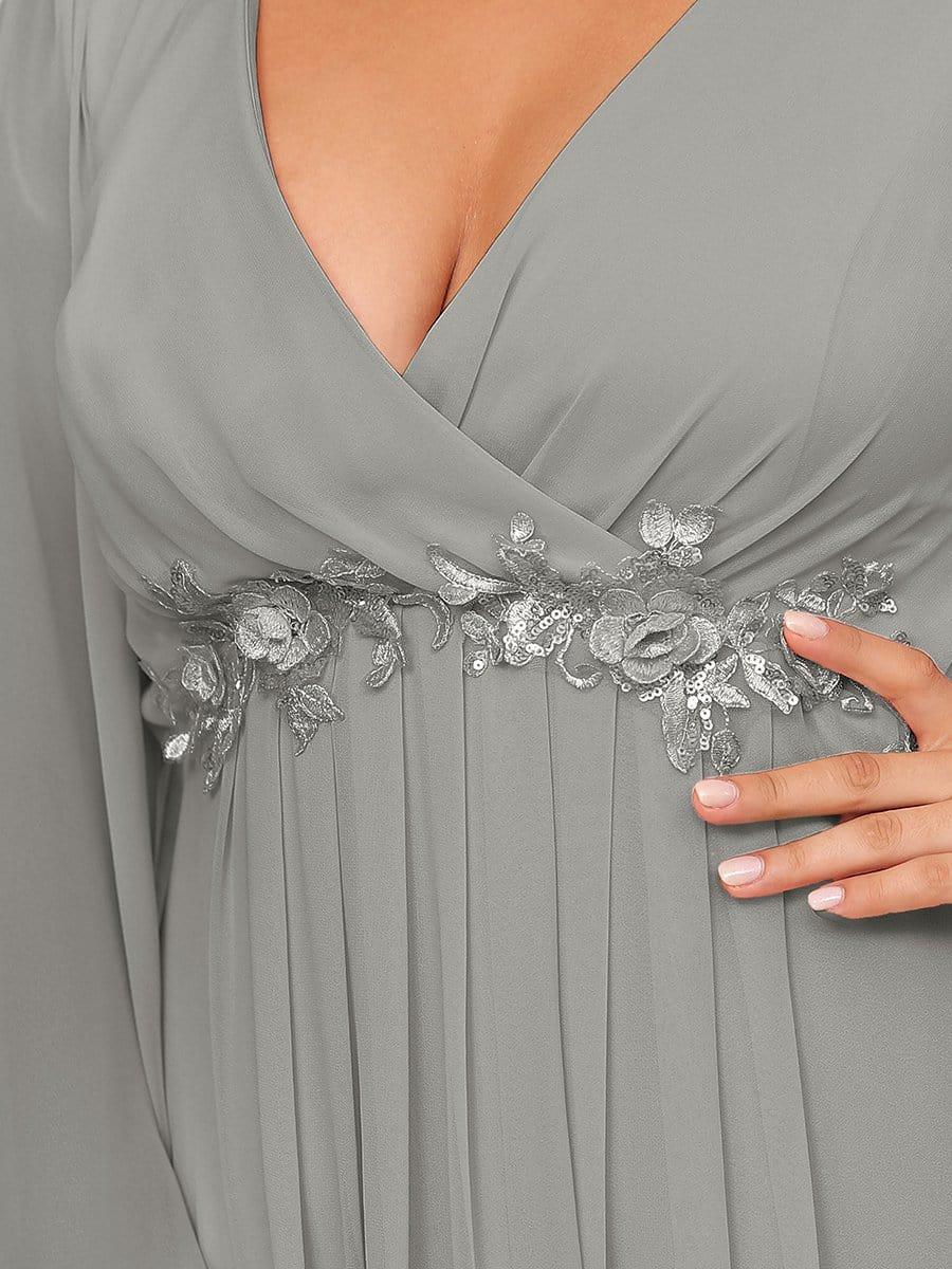 pretty AMOUR | Plus Size Chiffon Evening Dress with Lantern Sleeves - Image 28