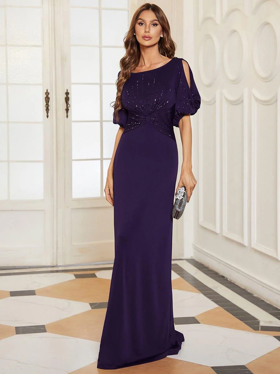 ever VICOTIRE|Trendy Round Neck Floor Length Evening Dress for Women - Image 21