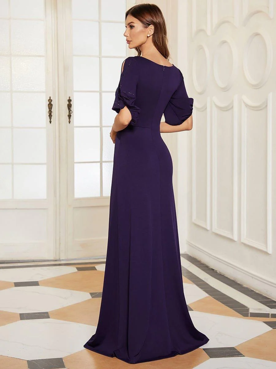 ever VICOTIRE|Trendy Round Neck Floor Length Evening Dress for Women - Image 22