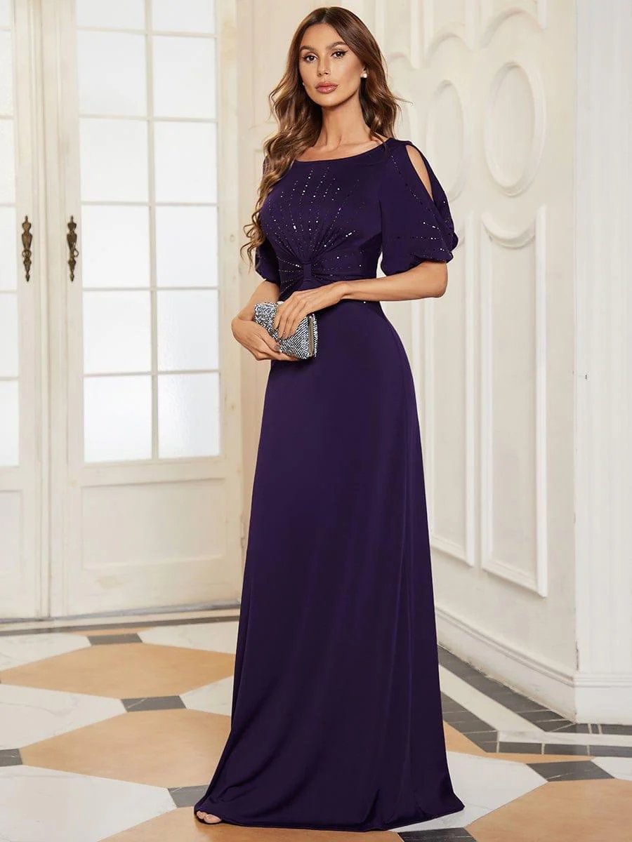 ever VICOTIRE|Trendy Round Neck Floor Length Evening Dress for Women - Image 23