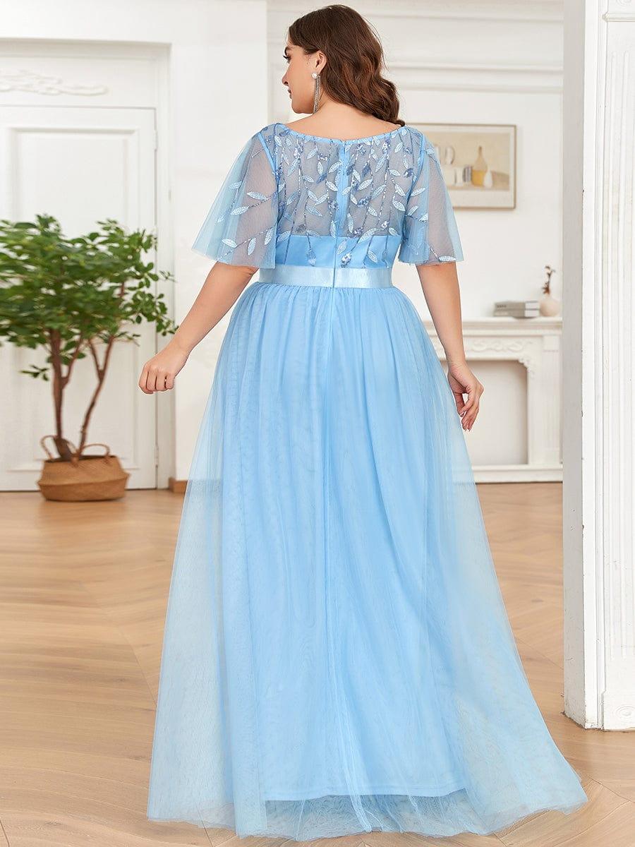 ever SAPHIR|Women's A-Line Short Sleeve Embroidery Floor Length Wedding Guest Dresses - Image 101