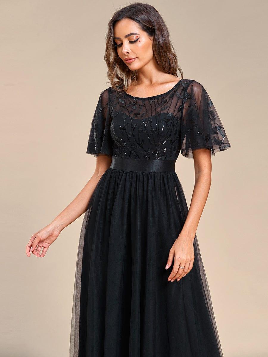 ever SAPHIR|Women's A-Line Short Sleeve Embroidery Floor Length Wedding Guest Dresses - Image 110