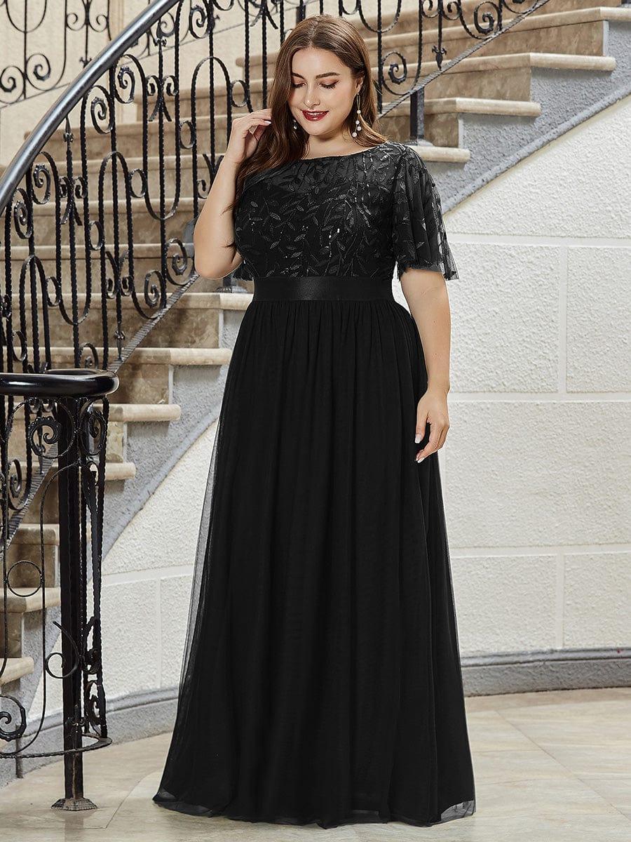 ever SAPHIR|Women's A-Line Short Sleeve Embroidery Floor Length Wedding Guest Dresses - Image 113