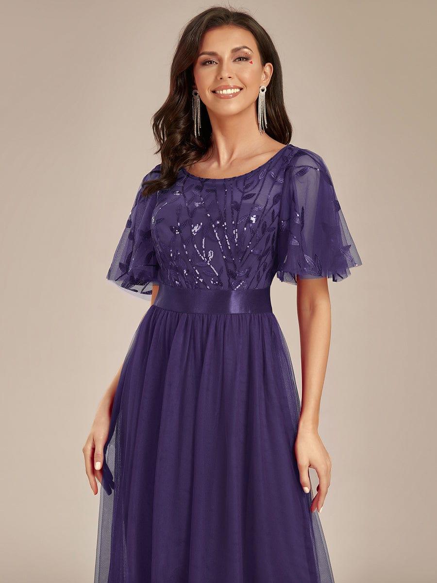 ever SAPHIR|Women's A-Line Short Sleeve Embroidery Floor Length Wedding Guest Dresses - Image 143