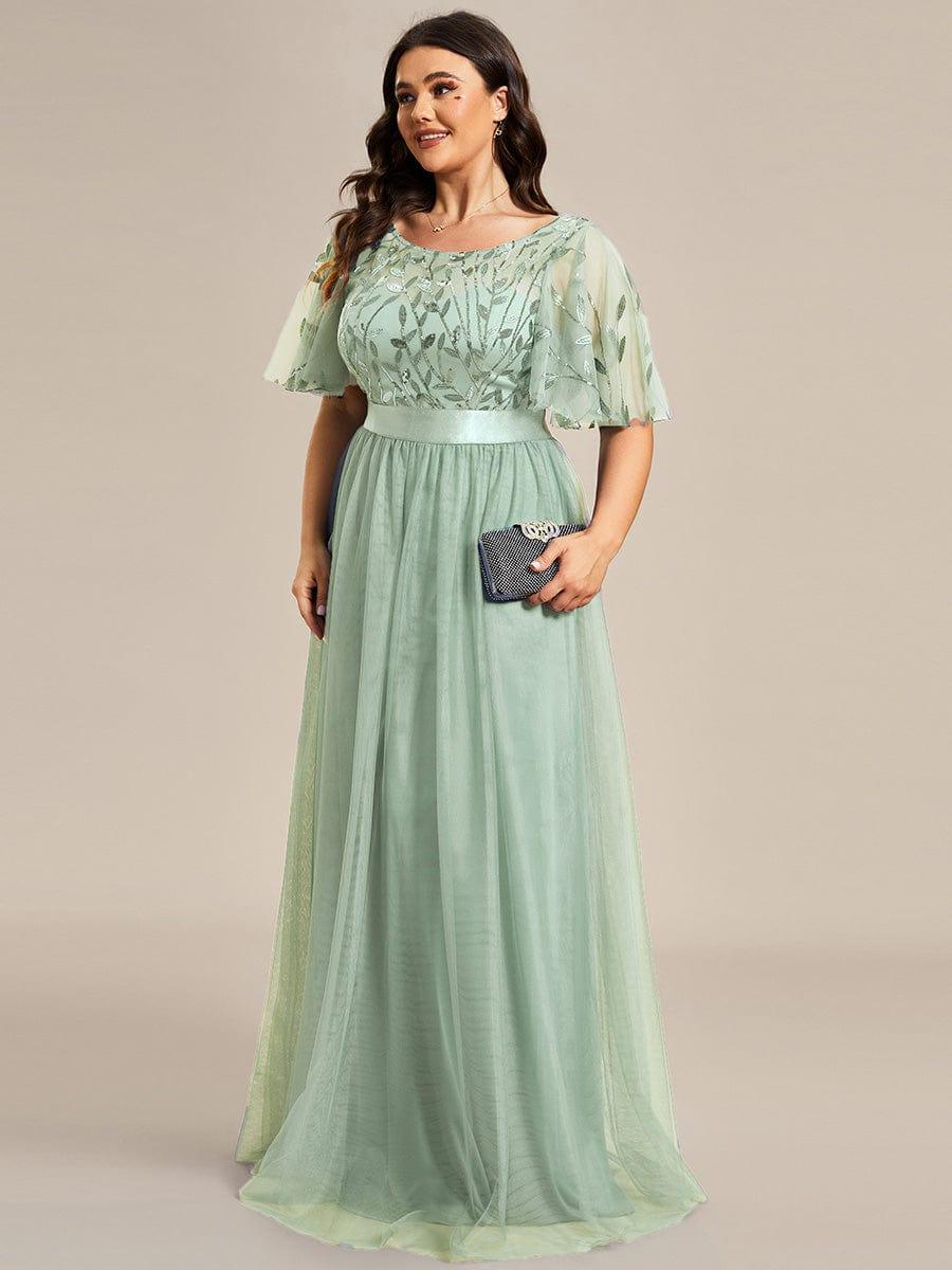 ever SAPHIR|Women's A-Line Short Sleeve Embroidery Floor Length Wedding Guest Dresses - Image 155