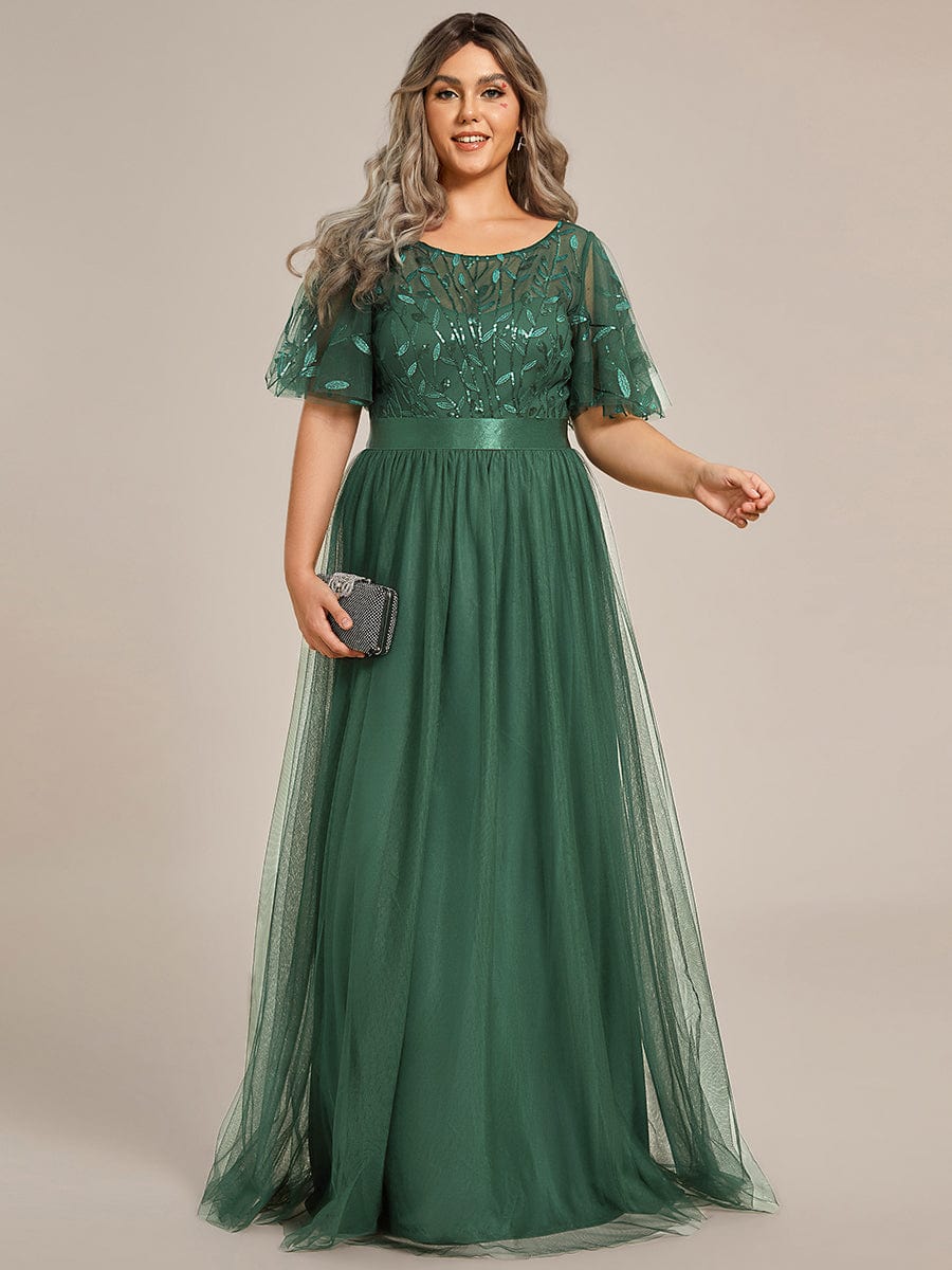 ever SAPHIR|Women's A-Line Short Sleeve Embroidery Floor Length Wedding Guest Dresses - Image 169