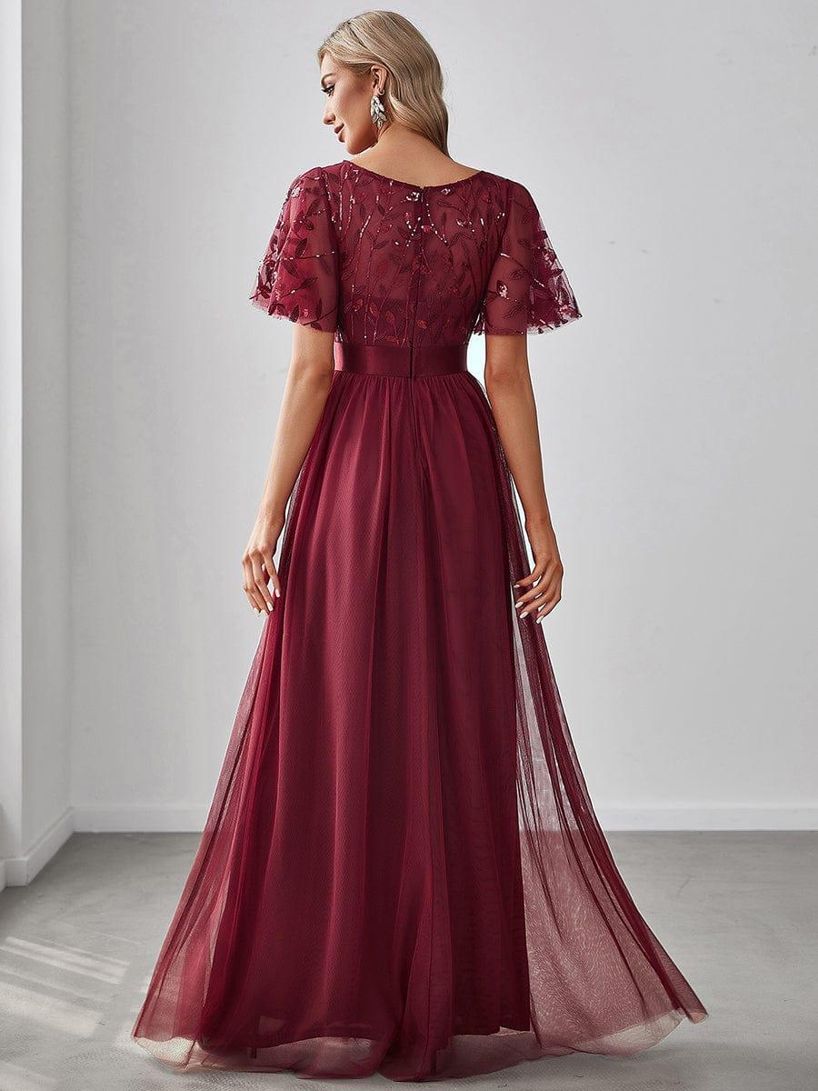 ever SAPHIR|Women's A-Line Short Sleeve Embroidery Floor Length Wedding Guest Dresses - Image 20