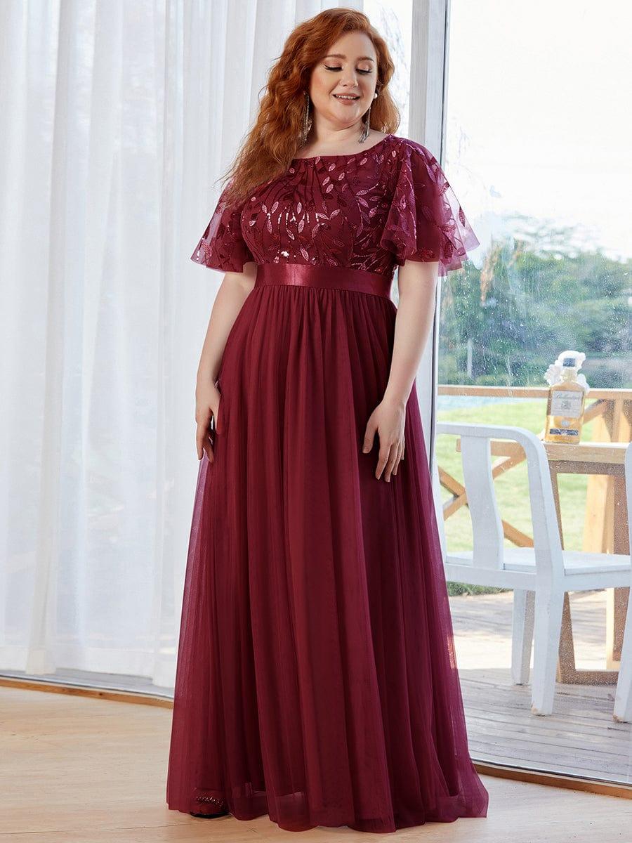 ever SAPHIR|Women's A-Line Short Sleeve Embroidery Floor Length Wedding Guest Dresses - Image 23