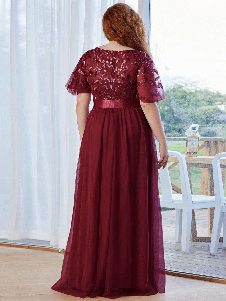 ever SAPHIR|Women's A-Line Short Sleeve Embroidery Floor Length Wedding Guest Dresses - Image 24
