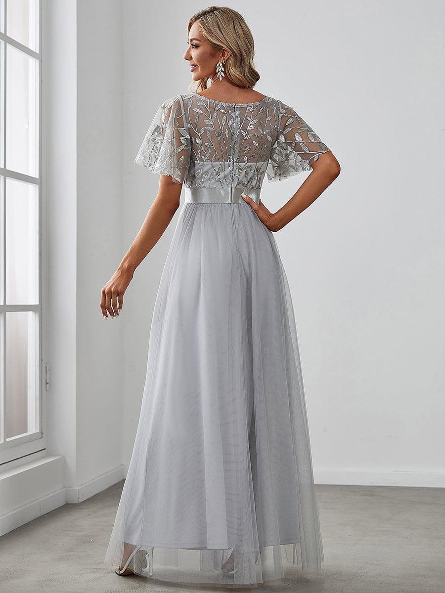 ever SAPHIR|Women's A-Line Short Sleeve Embroidery Floor Length Wedding Guest Dresses - Image 26