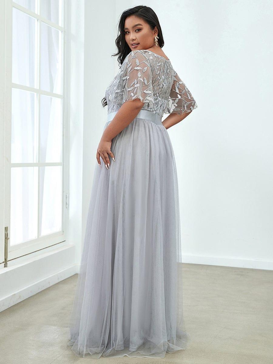 ever SAPHIR|Women's A-Line Short Sleeve Embroidery Floor Length Wedding Guest Dresses - Image 33