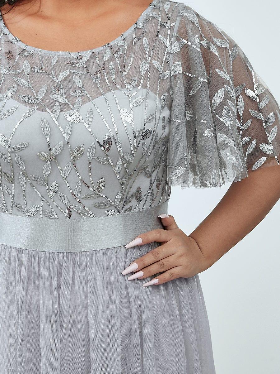 ever SAPHIR|Women's A-Line Short Sleeve Embroidery Floor Length Wedding Guest Dresses - Image 34