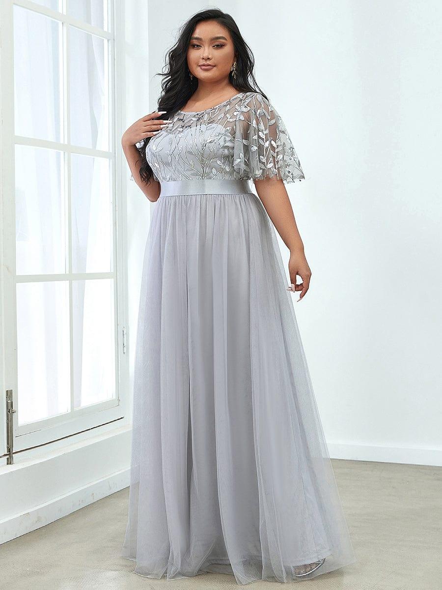 ever SAPHIR|Women's A-Line Short Sleeve Embroidery Floor Length Wedding Guest Dresses - Image 35
