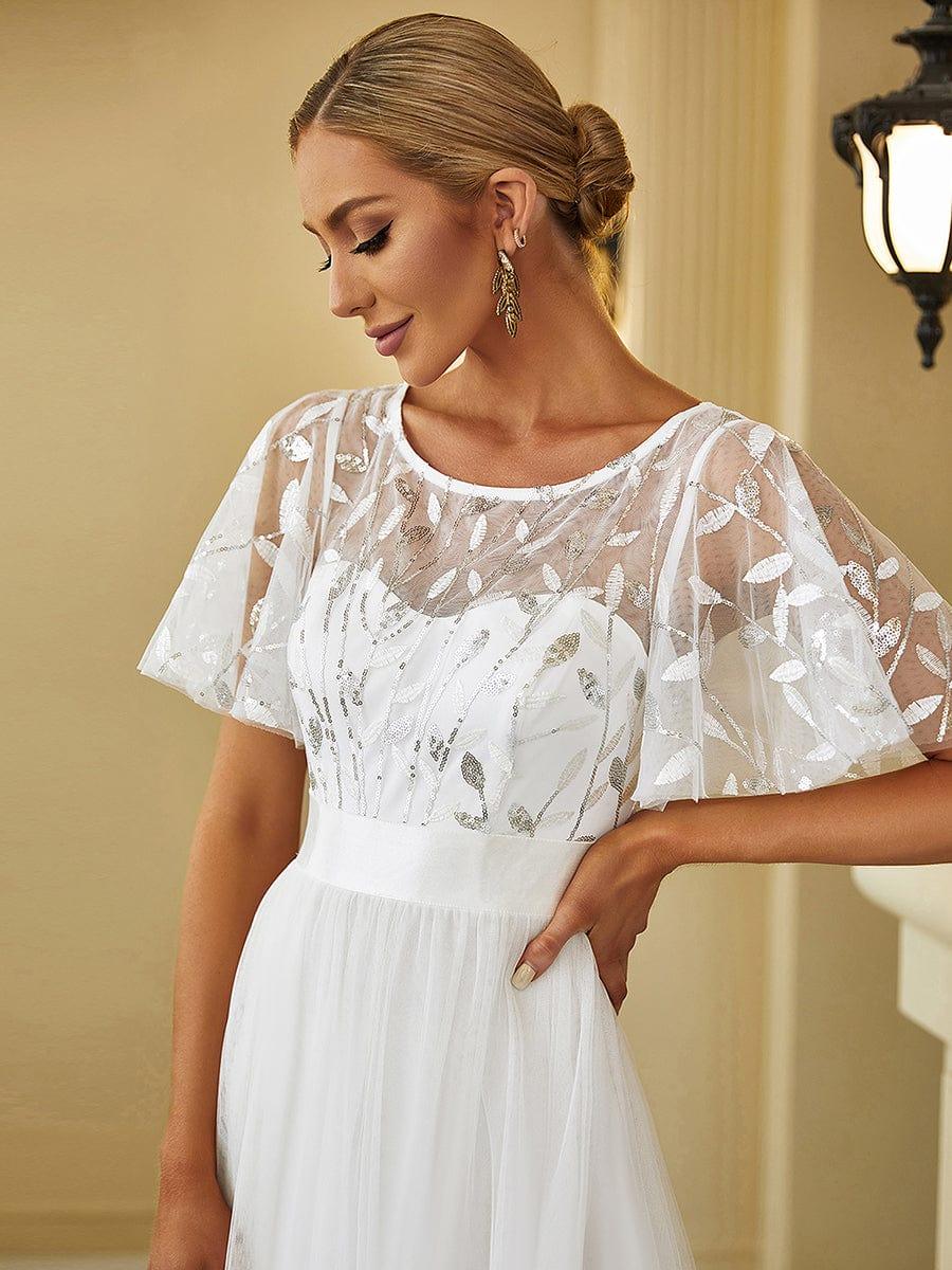 ever SAPHIR|Women's A-Line Short Sleeve Embroidery Floor Length Wedding Guest Dresses - Image 47