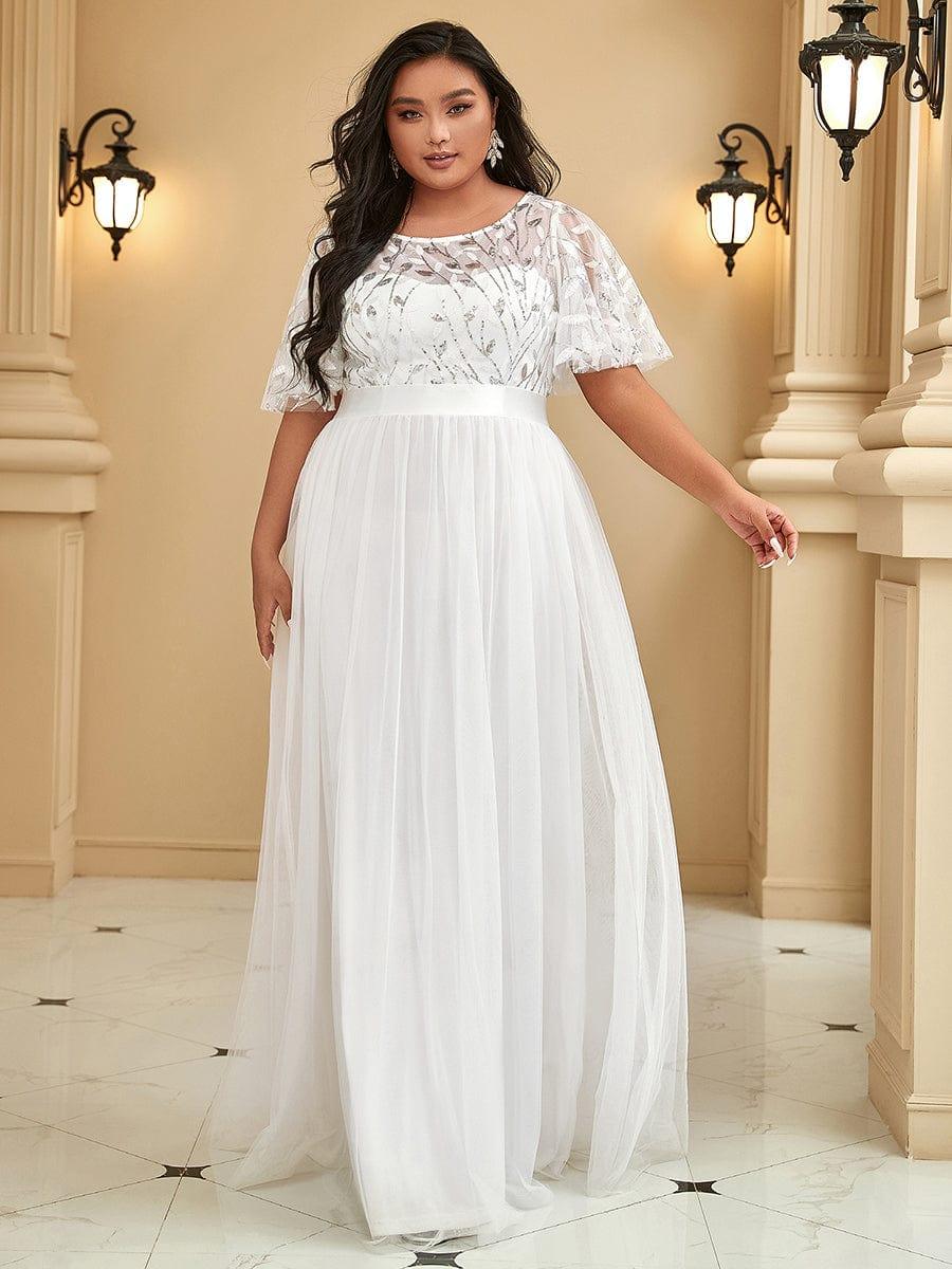 ever SAPHIR|Women's A-Line Short Sleeve Embroidery Floor Length Wedding Guest Dresses - Image 49