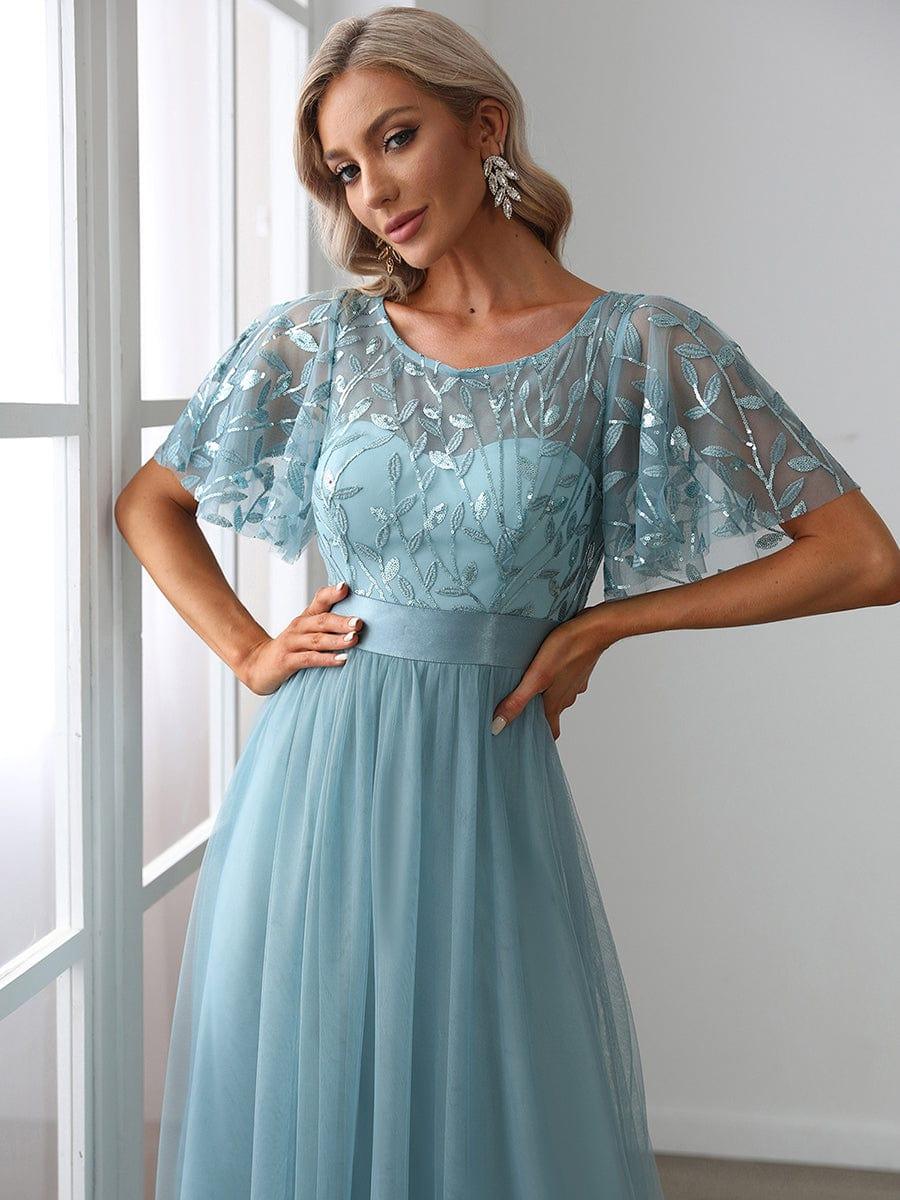 ever SAPHIR|Women's A-Line Short Sleeve Embroidery Floor Length Wedding Guest Dresses - Image 71