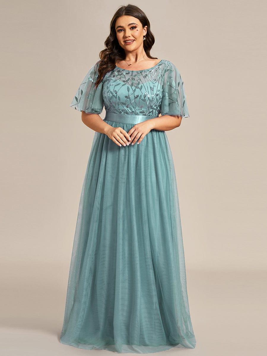 ever SAPHIR|Women's A-Line Short Sleeve Embroidery Floor Length Wedding Guest Dresses - Image 73